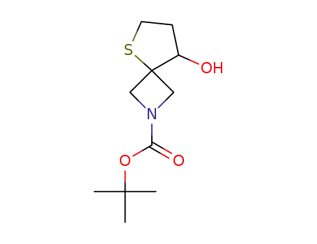 Molecular Structure of 1340481-89-1 (tert-Butyl 8-hydroxy-5-thia-2-azaspiro[3.4]octane-2-carboxylate)