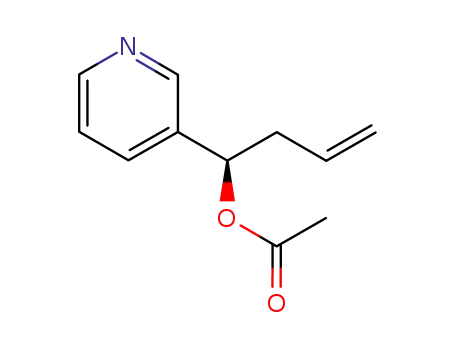 Molecular Structure of 517907-48-1 ((R)-1-(3-pyridyl)but-3-en-1-yl acetate)