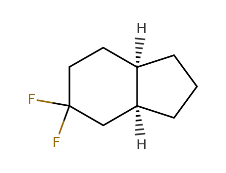 Molecular Structure of 22578-06-9 (Indan, 5,5-difluorohexahydro-, cis- (8CI))
