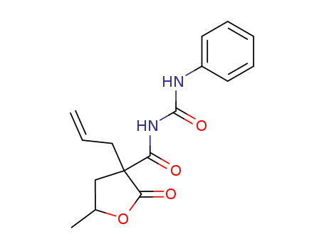 Molecular Structure of 14305-86-3 (alpha-allyl-alpha-allophanyl-gamma-butyrolactone)