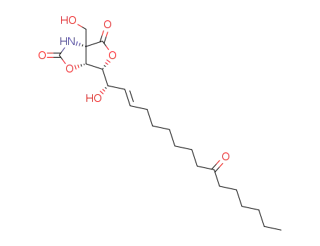 (3aS,6R,6aR)-3a-Hydroxymethyl-6-((E)-(S)-1-hydroxy-10-oxo-hexadec-2-enyl)-tetrahydro-furo[3,4-d]oxazole-2,4-dione