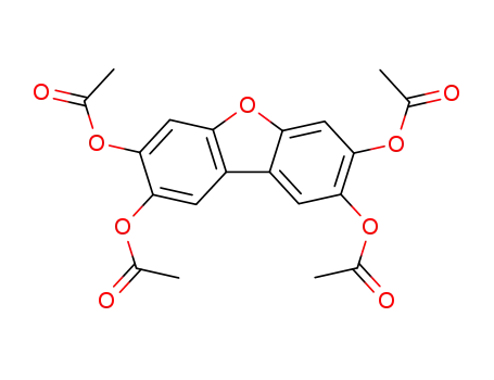 Molecular Structure of 145386-12-5 (2,3,7,8-TETRAACETOXYDIBENZOFURAN)