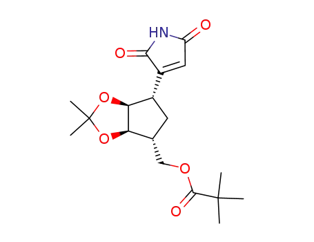 Molecular Structure of 144674-69-1 (3-(2,3-(isopropylidenedioxy)-4-(pivaloxymethyl)cyclopentyl)maleimide)
