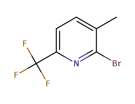 Molecular Structure of 1211525-93-7 (2-bromo-3-methyl-6-(trifluoromethyl)pyridine)