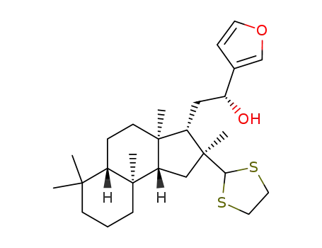 16R,13S-12-Ethylenedithio-19,25-epoxy-17<sup>(25)</sup>,18-diene-16-hyrtiosanol