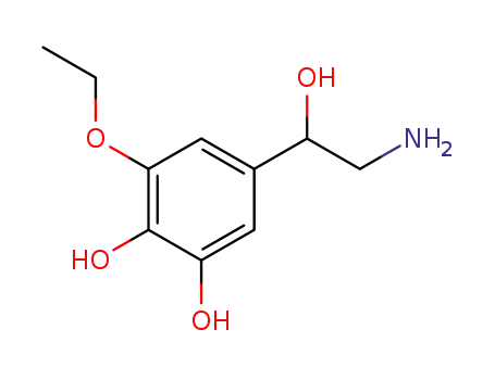 Molecular Structure of 804427-11-0 (1,2-Benzenediol, 5-(2-amino-1-hydroxyethyl)-3-ethoxy- (9CI))