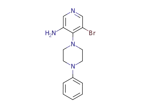 Molecular Structure of 14549-62-3 (5-Bromo-4-(4-phenyl-1-piperazinyl)-3-pyridinamine)