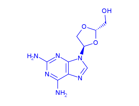 1,3-Dioxolane-2-methanol,4-(2,6-diamino-9H-purin-9-yl)-, (2R,4R)-