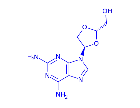 Molecular Structure of 145514-04-1 (2,6-diaminopurine dioxolane)