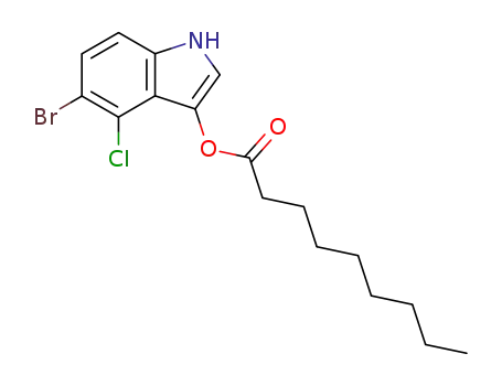 Molecular Structure of 133950-77-3 (5-BROMO-4-CHLORO-3-INDOXYL NONANOATE)