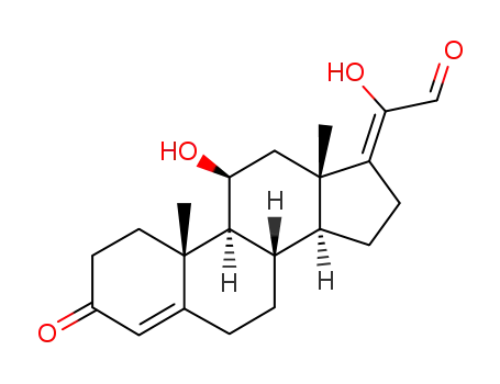 Molecular Structure of 105562-13-8 (11β,20-dihydroxy-3-oxo-4,cis-17(20)-pregnadien-21-al)