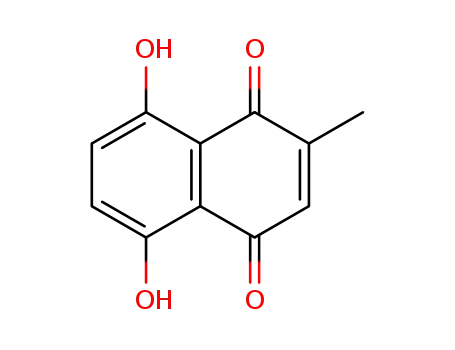 Molecular Structure of 14554-09-7 (5,8-Dihydroxy-2-methyl-1,4-naphthoquinone)