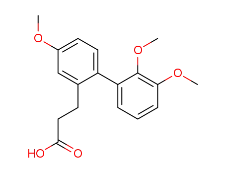 Molecular Structure of 145068-46-8 (3-Phenylpropionic acid, 5-methoxy-2-[2,3-dimethoxyphenyl]-)