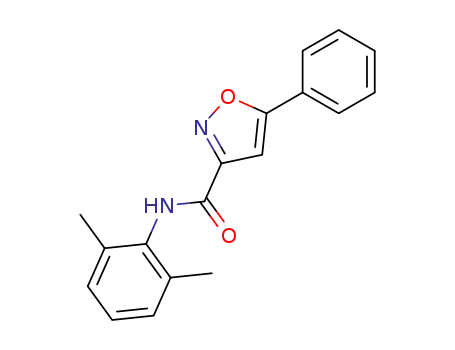 Molecular Structure of 145440-89-7 (3-Isoxazolecarboxamide, N-(2,6-dimethylphenyl)-5-phenyl-)