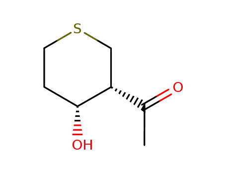 Ethanone, 1-(tetrahydro-4-hydroxy-2H-thiopyran-3-yl)-, (3R-cis)- (9CI)