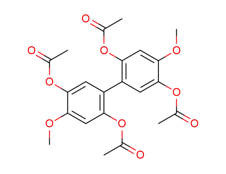 Molecular Structure of 7461-72-5 (4,4'-DIMETHOXY-2,2'5,5'-TETRAACETOXYBIPHENYL)