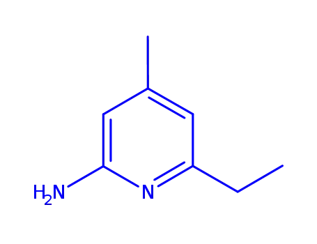 Molecular Structure of 145402-35-3 (2-Pyridinamine,6-ethyl-4-methyl-(9CI))
