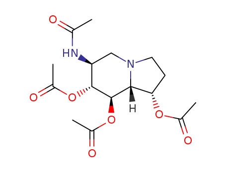 Acetamide, N-1,7,8-tris(acetyloxy)octahydro-6-indolizinyl-, 1S-(1.alpha.,6.beta.,7.alpha.,8.beta.,8a.beta.)-