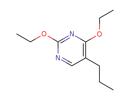 Molecular Structure of 145729-63-1 (Pyrimidine, 2,4-diethoxy-5-propyl- (9CI))