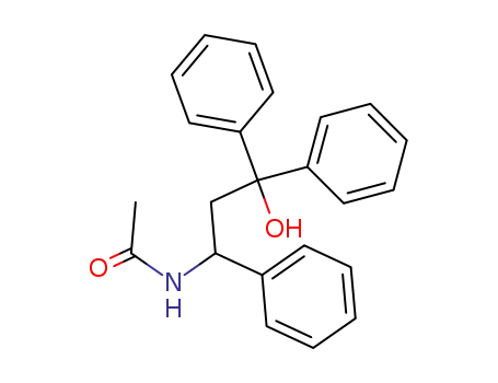 Molecular Structure of 14593-09-0 (N-(3-Hydroxy-1,3,3-triphenylpropyl)acetamide)