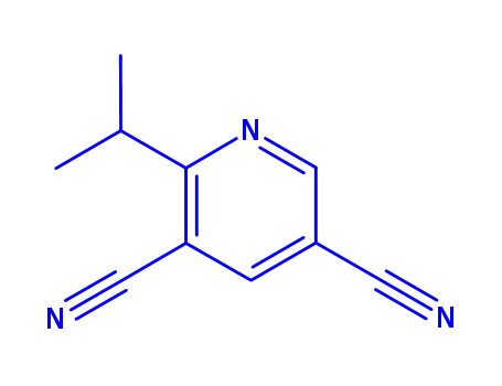 Molecular Structure of 146073-61-2 (3,5-Pyridinedicarbonitrile,2-(1-methylethyl)-(9CI))