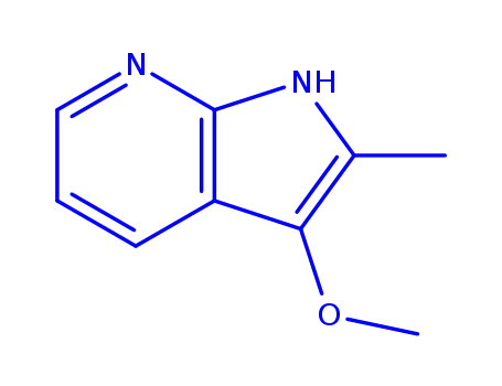 Molecular Structure of 145934-59-4 (1H-Pyrrolo[2,3-b]pyridine, 3-methoxy-2-methyl-)