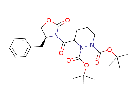 di-tert-butyl 3-[(S)-4-benzyl-2-oxo-1,3-oxazolidine-3-carbonyl]hexahydropyridazine-1,2-dicarboxylate