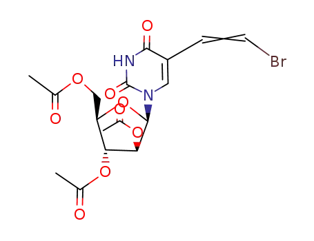 Acetic acid (2R,3S,4R,5R)-4-acetoxy-5-acetoxymethyl-2-[5-((Z)-2-bromo-vinyl)-2,4-dioxo-3,4-dihydro-2H-pyrimidin-1-yl]-tetrahydro-furan-3-yl ester