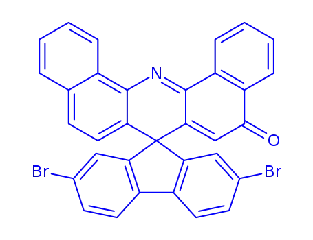 Molecular Structure of 1345890-47-2 (2,7-dibromospiro[fluorene-9,7′-dibenzo[c,h]acridine]-5′-one)