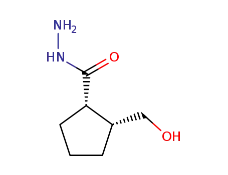 Molecular Structure of 228422-22-8 (Cyclopentanecarboxylic acid, 2-(hydroxymethyl)-, hydrazide, (1S,2R)- (9CI))