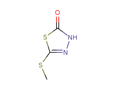 Molecular Structure of 3991-97-7 (1,3,4-Thiadiazol-2(3H)-one,  5-(methylthio)-)