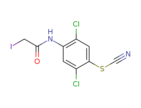 Thiocyanic acid,2,5-dichloro-4-[(2-iodoacetyl)amino]phenyl ester