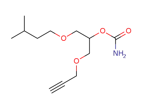 Molecular Structure of 14669-16-0 (1-(Isopentyloxy)-3-(2-propynyloxy)-2-propanol carbamate)