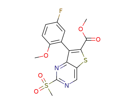 methyl 7-(5-fluoro-2-methoxyphenyl)-2-(methylsulfonyl)thieno[3,2-d]pyrimidine-6-carboxylate