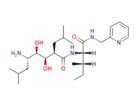 (2R,3R,4R,5S)-5-Amino-3,4-dihydroxy-2-isobutyl-7-methyl-octanoic acid {(1S,2S)-2-methyl-1-[(pyridin-2-ylmethyl)-carbamoyl]-butyl}-amide