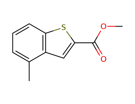 Molecular Structure of 146137-98-6 (methyl 4-methyl-1-benzothiophene-2-carboxylate)