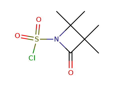 Molecular Structure of 17060-95-6 (2,2,3,3-tetramethyl-4-oxoazetidine-1-sulfonyl chloride)