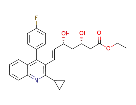(E)7-[2-cyclopropyl-4-(4-fluorophenyl)-quinolin-3-yl]-(3S,5R)-dihydroxyhept-6-enic acid ethyl ester