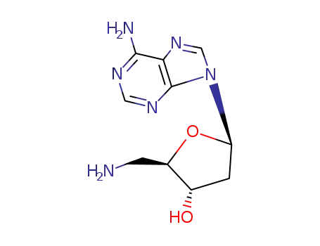 Molecular Structure of 14585-60-5 (5'-Amino-2',5'-dideoxyadenosine)