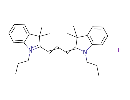 Molecular Structure of 134564-83-3 (1,1'-DIPROPYL-3,3,3',3'-TETRAMETHYLINDOCARBOCYANINE IODIDE)