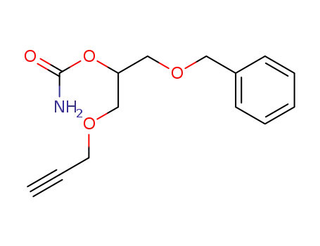 Molecular Structure of 14669-15-9 (Carbamic acid 2-(benzyloxy)-1-(2-propynyloxymethyl)ethyl ester)