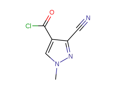 1H-피라졸-4-카르보닐 클로라이드, 3-시아노-1-메틸-(9CI)