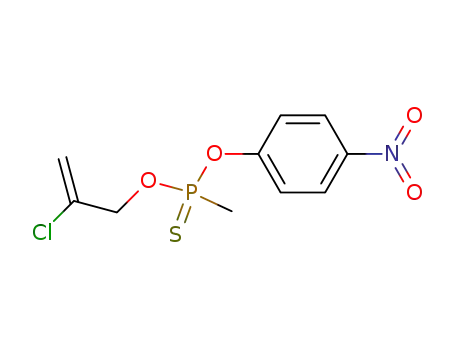 Molecular Structure of 14667-53-9 (Methylthiophosphonic acid O-(2-chloro-2-propenyl)O-(4-nitrophenyl) ester)