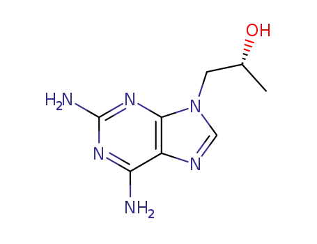Molecular Structure of 160616-34-2 ((R)-9-(2-hydroxypropyl)-2,6-diaminopurine)