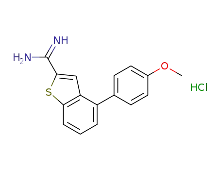 4-(4-methoxyphenyl)benzo[b]thiophene-2-carboxamidine hydrochloride