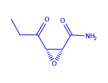 Molecular Structure of 147000-09-7 (Oxiranecarboxamide, 3-(1-oxopropyl)-, (2R-cis)- (9CI))