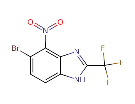 Molecular Structure of 14689-58-8 (5-bromo-4-nitro-2-(trifluoromethyl)-1H-benzimidazole)