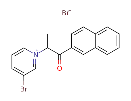 Molecular Structure of 14642-78-5 (3-bromo-1-[1-(naphthalen-2-yl)-1-oxopropan-2-yl]pyridinium)