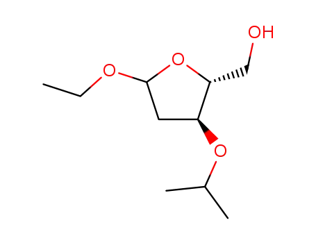 Molecular Structure of 146764-53-6 (ba-D-erythro-Pentofuranoside, ethyl 2-deoxy-3-O-(1-methylethyl)- (9CI))