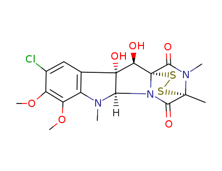 3,11a-Epidithio-11aH-pyrazino[1',2':1,5]pyrrolo[2,3-b]indole-1,4-dione,9-chloro-2,3,5a,6,10b,11-hexahydro-10b,11-dihydroxy-7,8-dimethoxy-2,3,6-trimethyl-,(3R,5aR,10bS,11R,11aR)- cas  1456-55-9